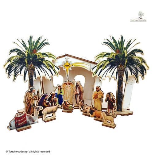 Nativity set + 16 items 3D/colored