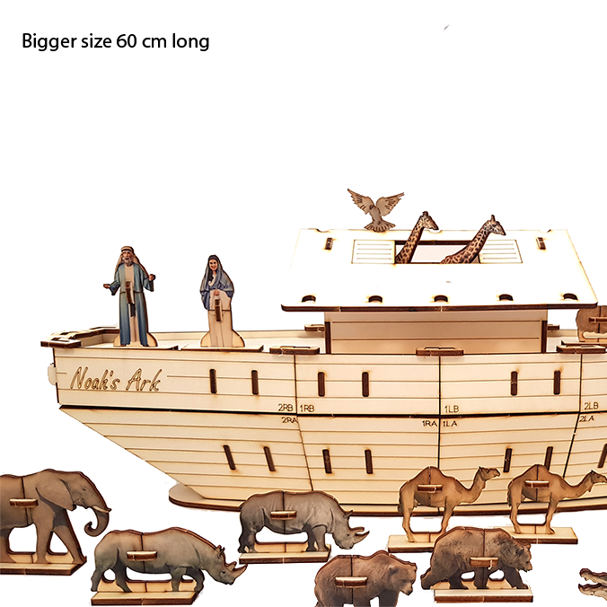 Noah’s Ark – Set 3D / large 60cm colored