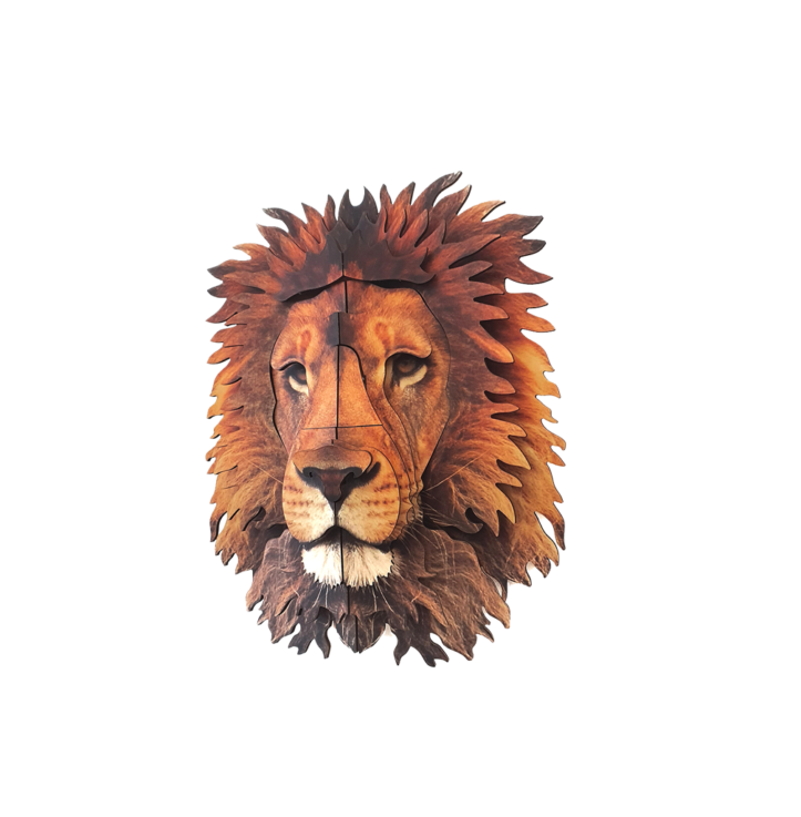 Lion 3D portrait Wooden Wall Art | Touchwoodesign