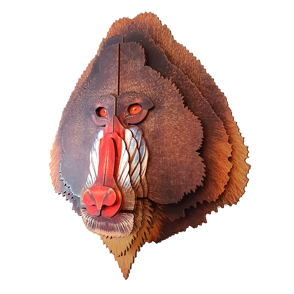 Mandrill 3D portrait