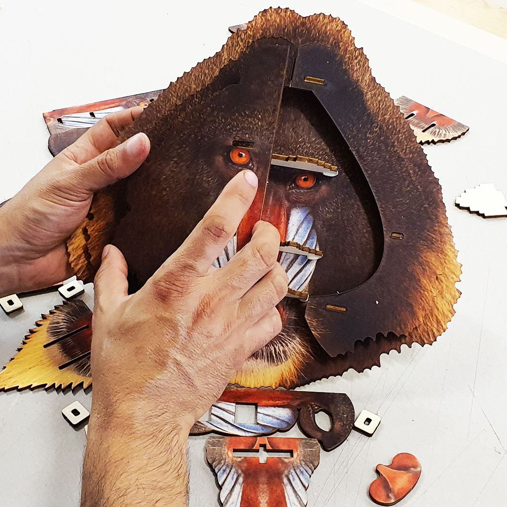 Mandrill 3D portrait