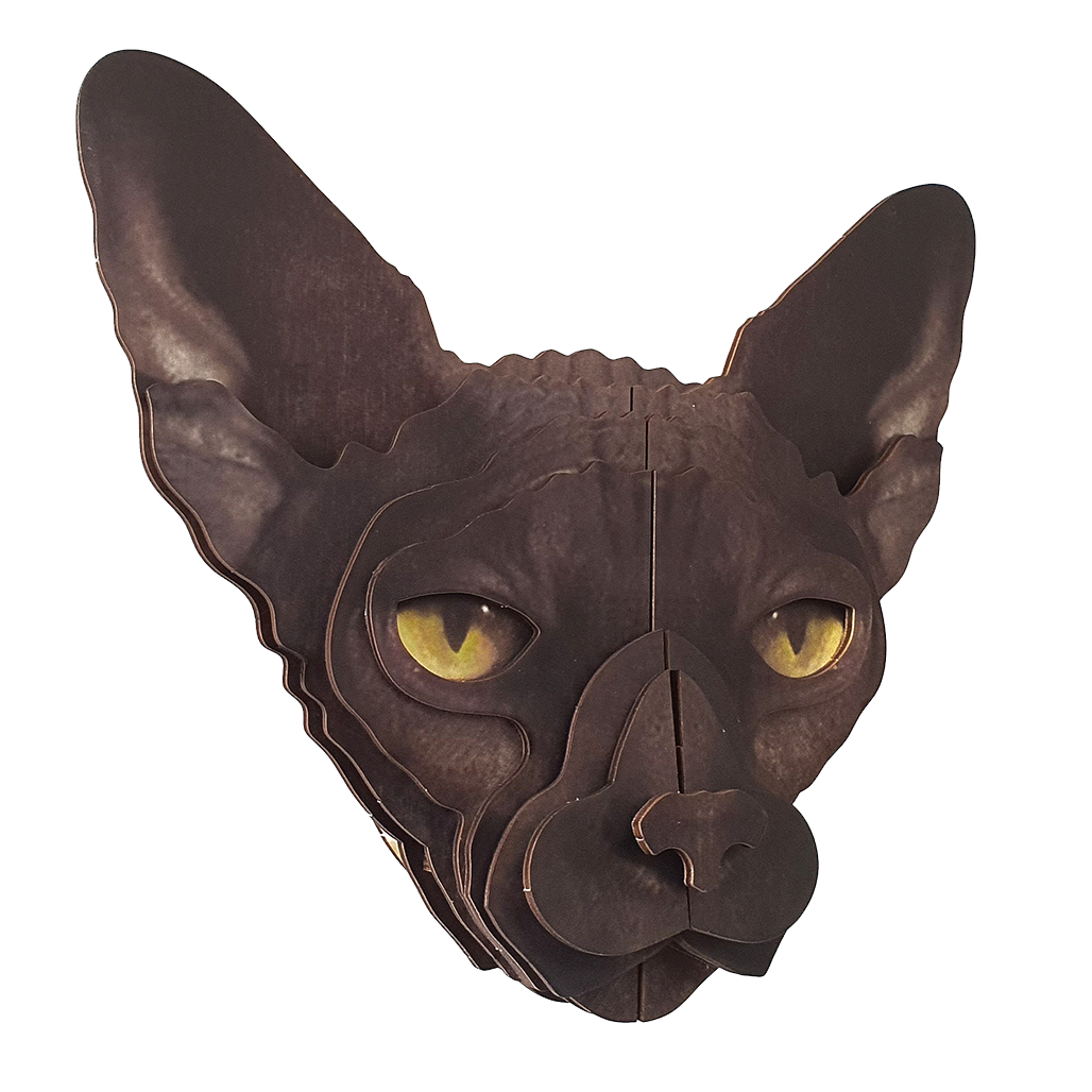 Sphynx cat 3D portrait
