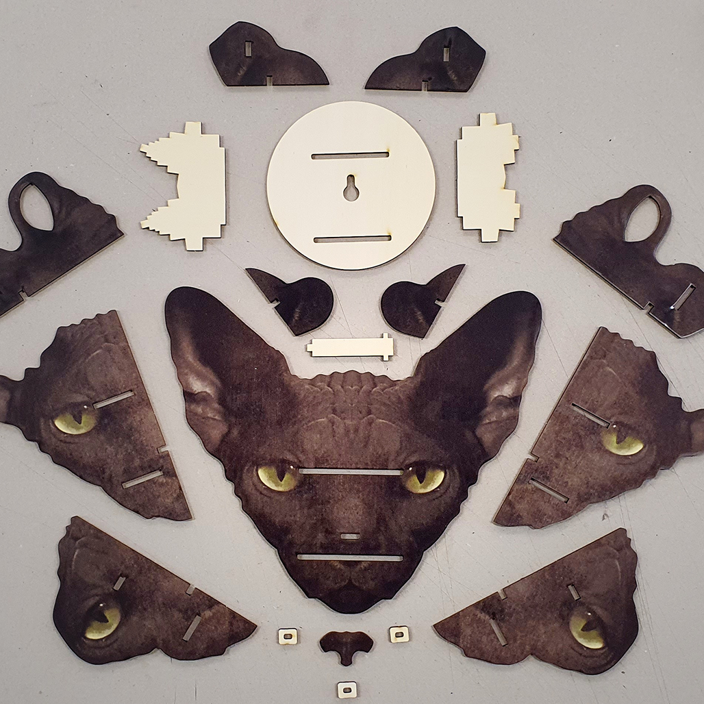 Sphynx cat 3D portrait