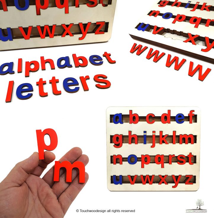 Montessori Wooden Movable Alphabet – lowercase