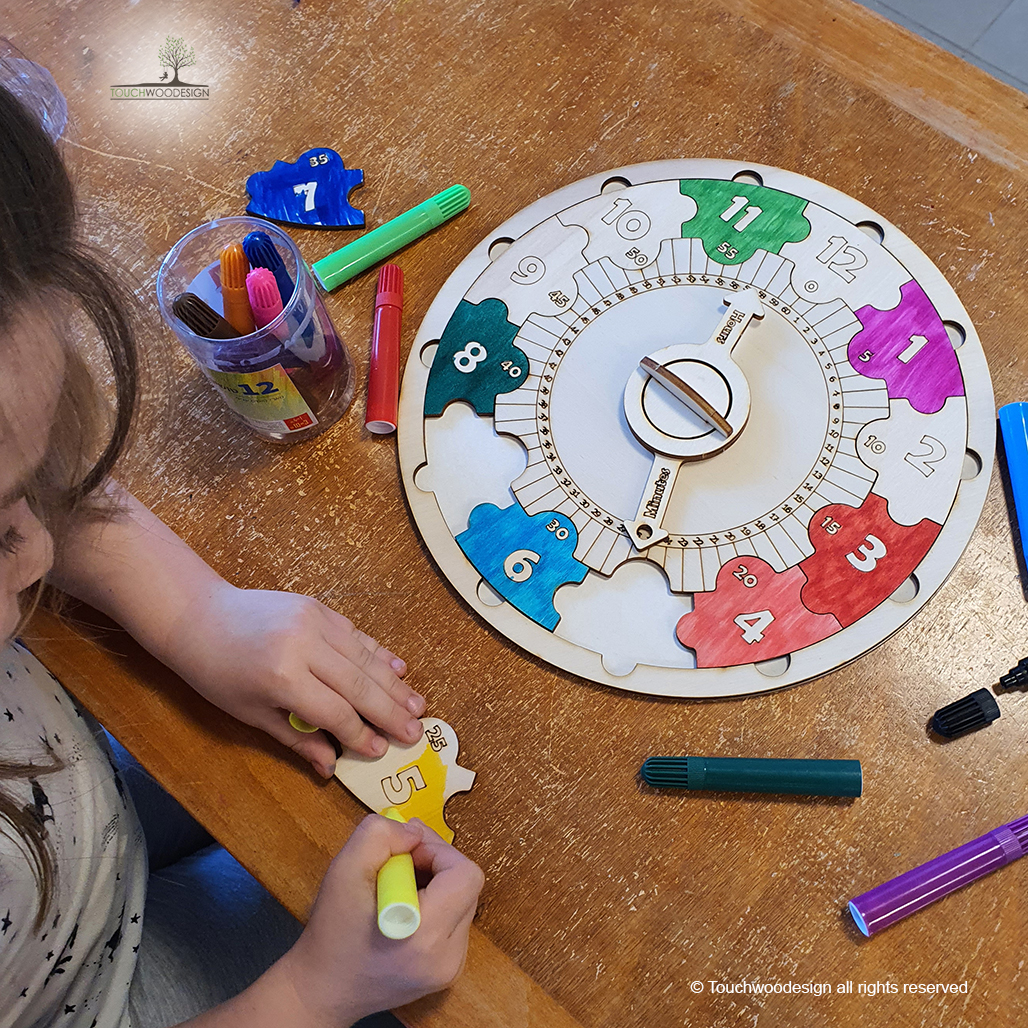Learning Clock Puzzle DIY