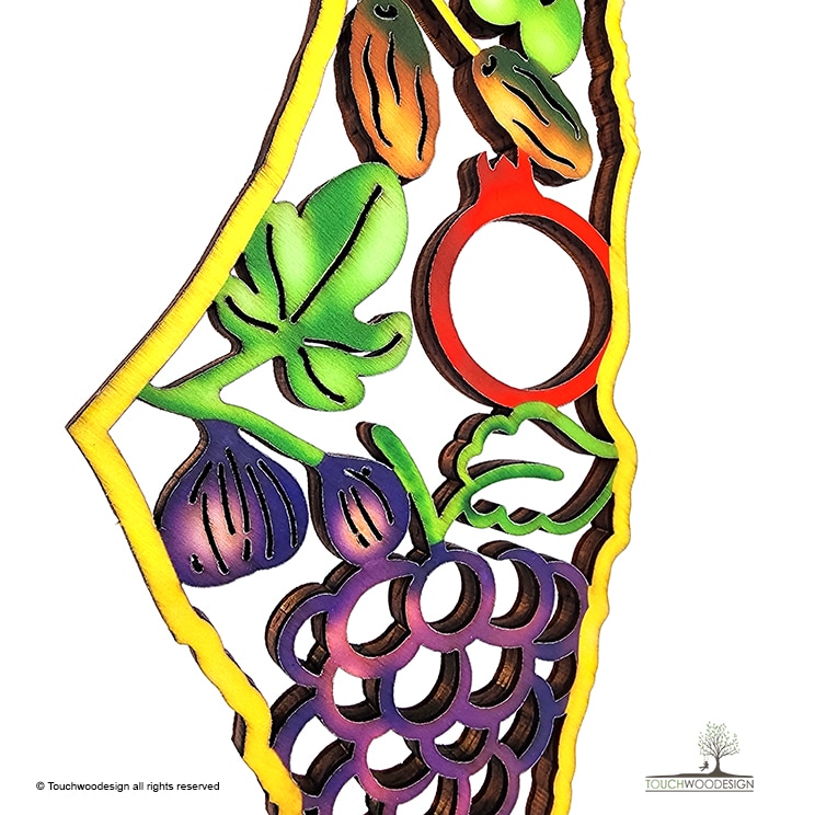 Decorative map of Israel – seven spices